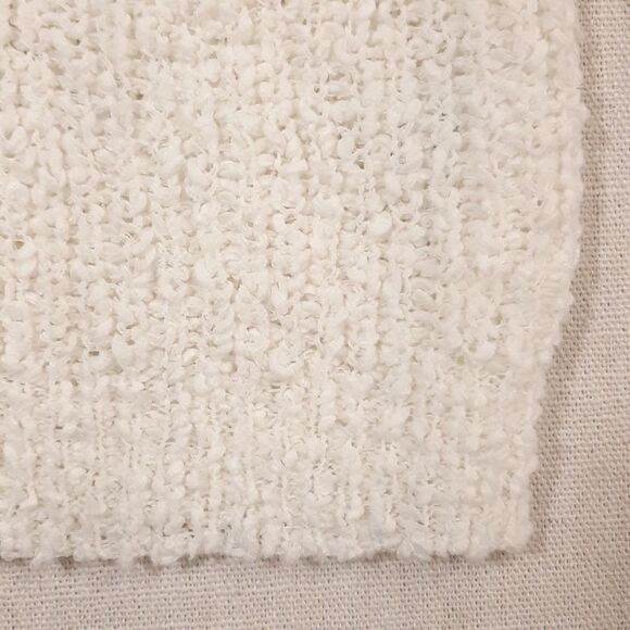 Versona Sheer Sweater Size X-Large Lacey Pullover Open Knit Layering Cream - Picture 10 of 16